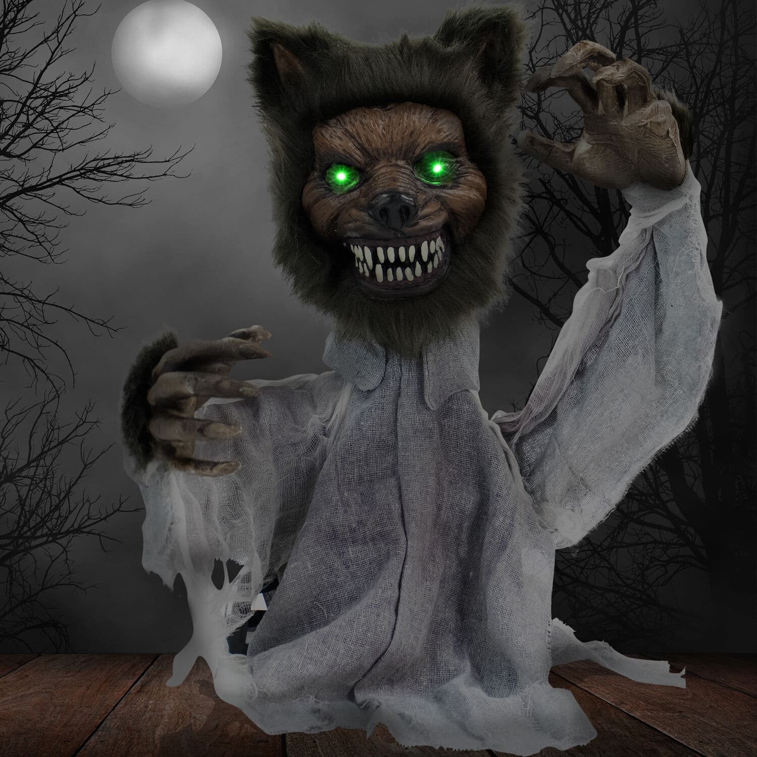 Haunted Hill Farm 21In. Groundbreaker Animatronic Werewolf, Indoor