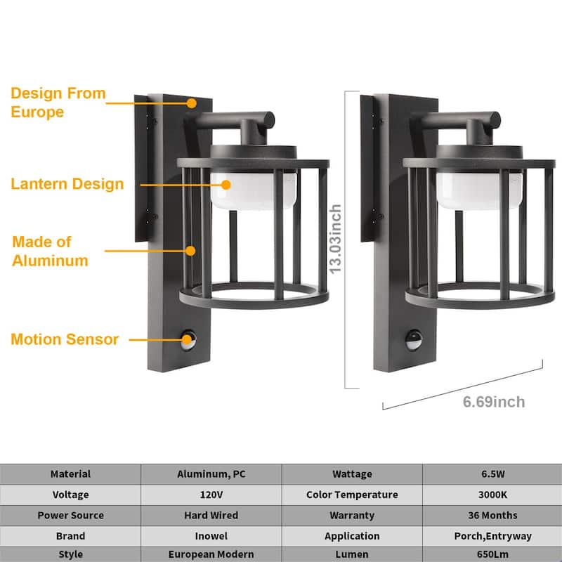 Motion Sensor Outdoor Wall Light