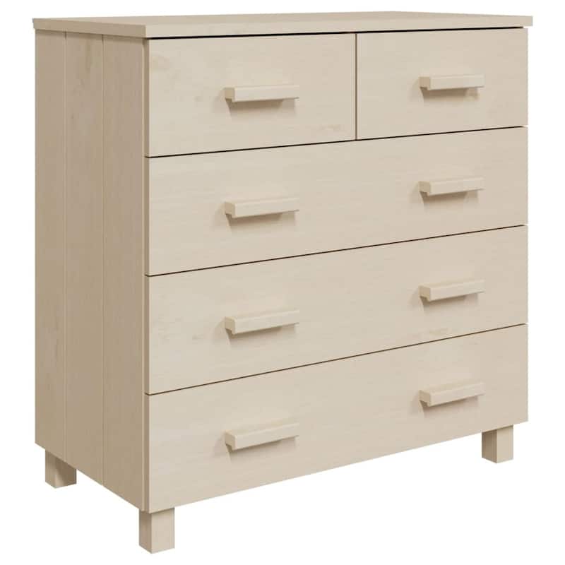vidaXL Sideboard Bar Buffet Console Cabinet with Drawers HAMAR Solid Wood Pine - 31.1"x15.7"x31.5"