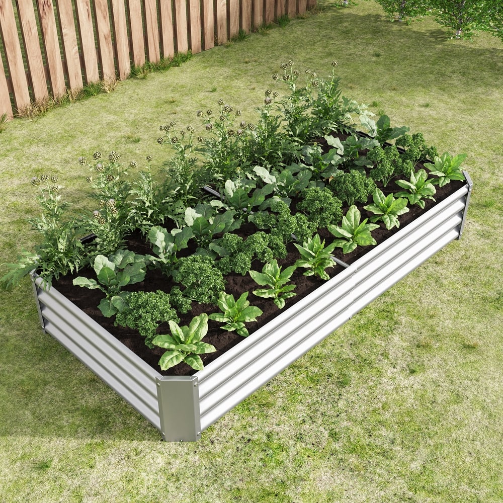 Rectangle Metal Raised Garden Bed Planter Box for Flower,Planters, Vegetables,Herb
