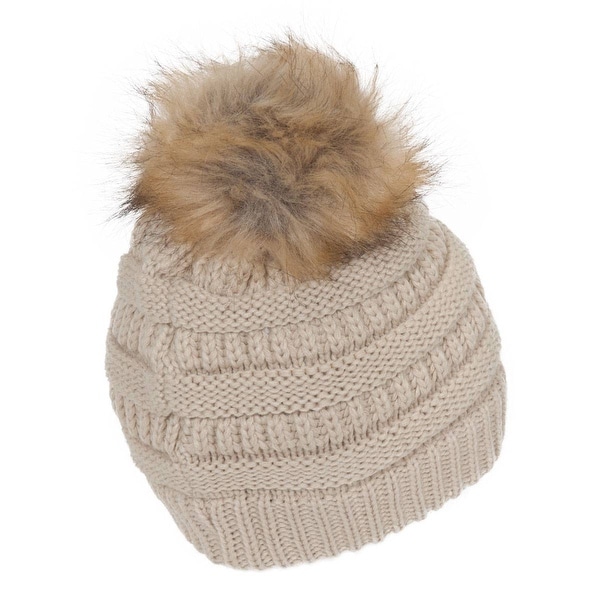faux fur beanie hat