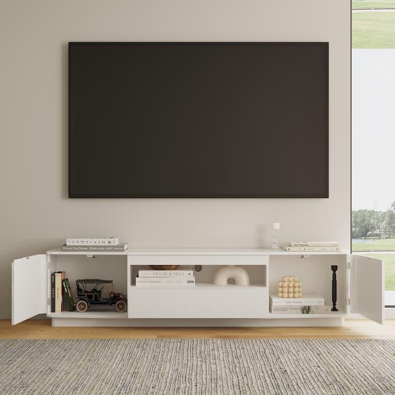 70" Floating TV Stand Inch Entertainment Center with Storage Cabinets