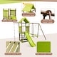 preview thumbnail 9 of 8, Costway 7-in-1 Swing Set with Covered Fort Height Adjustable Swing - See Details