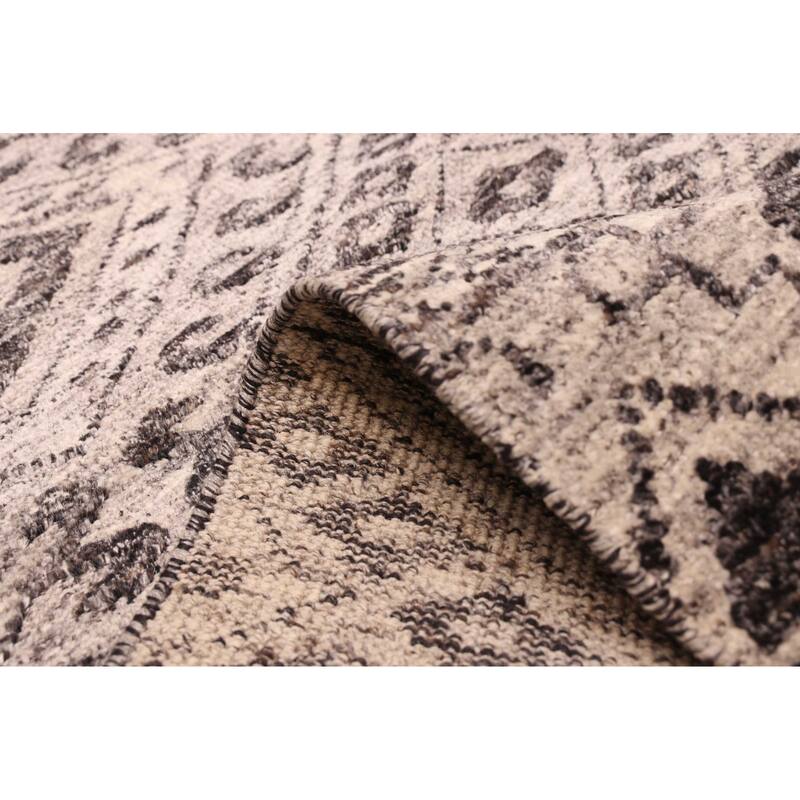 ECARPETGALLERY Hand-knotted Tangier Light Grey Wool Rug - 4'11 x 7'9