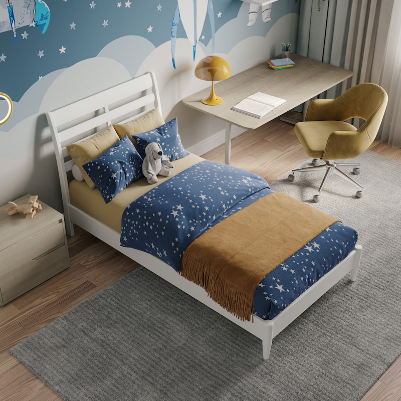 Savannah Solid Wood Low Profile Platform Bed