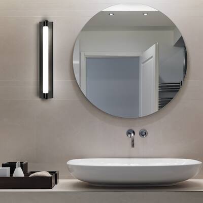 VONN Lighting Procyon 24" ETL Certified Integrated LED ADA Compliant Bathroom Lighting Fixture in Black - 24"L x 4"D x 4.25"H
