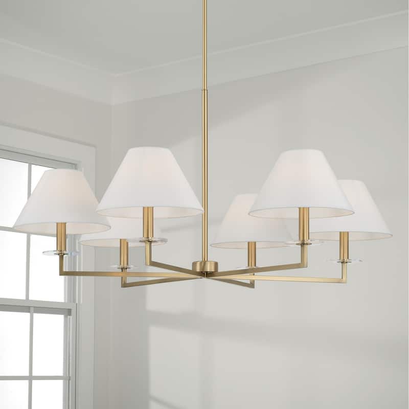 Gilda 6-Light Chandelier - 39.75"W x 19.75"H