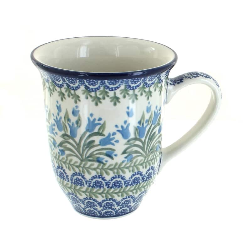 Blue Rose Polish Pottery 826 Ceramika Artystyczna Large Coffee Mug