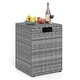 preview thumbnail 13 of 34, Costway Propane Tank Cover Table,16 Inch Square PE Rattan Gas Tank - See Details