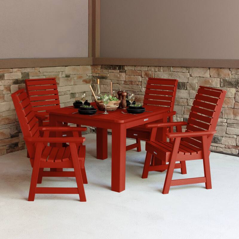 Weatherly 5-piece Outdoor Dining Set - 42" x 42" Table, Dining-height