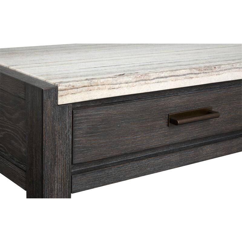 Magnussen Home Plum Creek Ravenwood Black Rectangular Sofa Table - 56''W x 17''D x 28''H