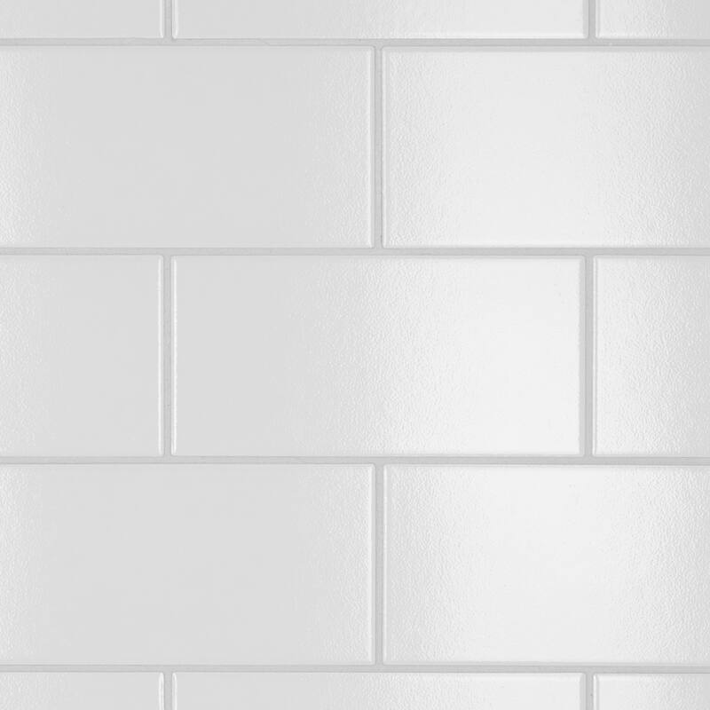 Merola Tile Piscina Brick Blanco Brillo 4-3/4" x 9-5/8" Porcelain Floor and Wall Tile
