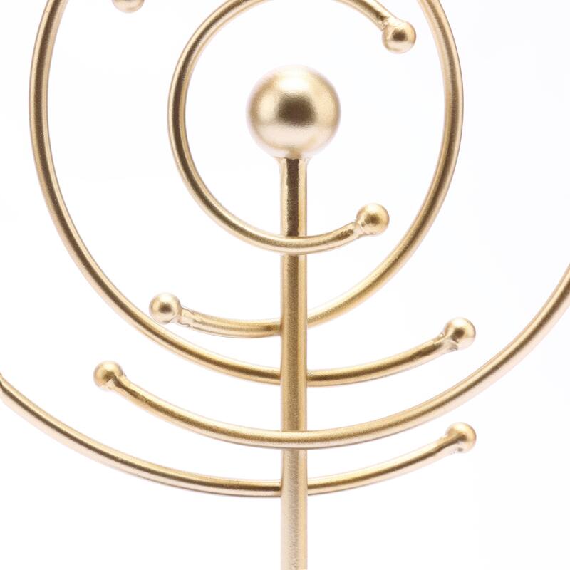 Celestial Orbit Gold Metal Abstract Sculpture