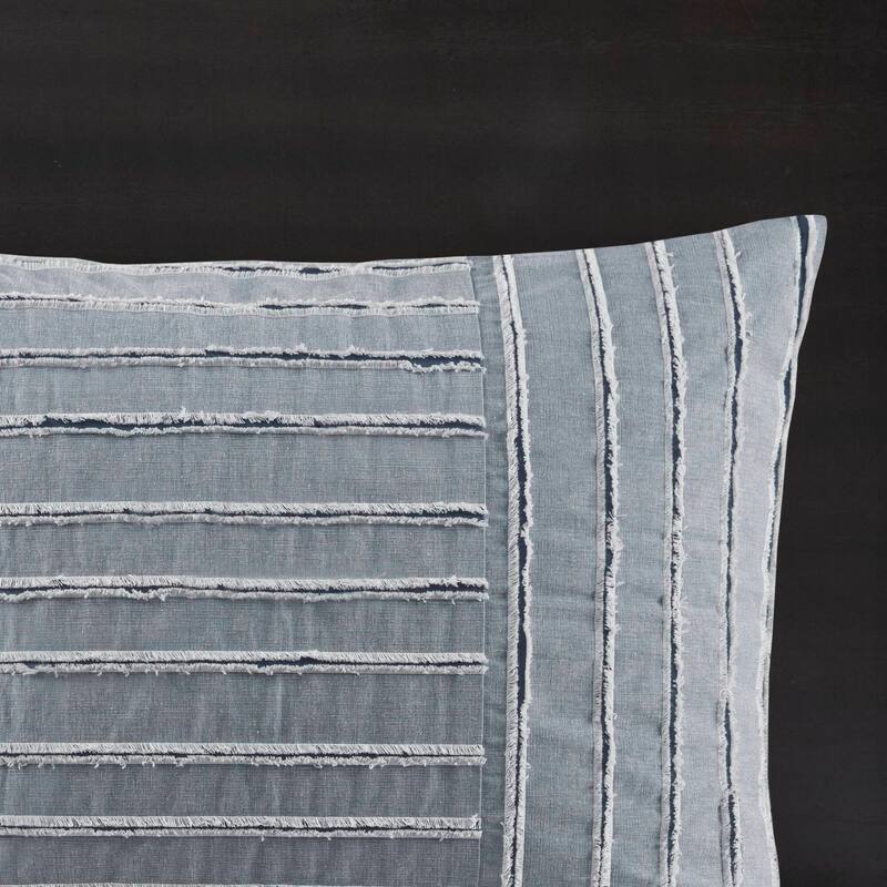 Madison Park Signature Essence Oversized Cotton Clipped Jacquard Comforter Set with Euro Shams and Throw Pillows