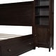 preview thumbnail 43 of 43, Queen Wooden Bed with Storage and Outlets - Elegant Grey Design