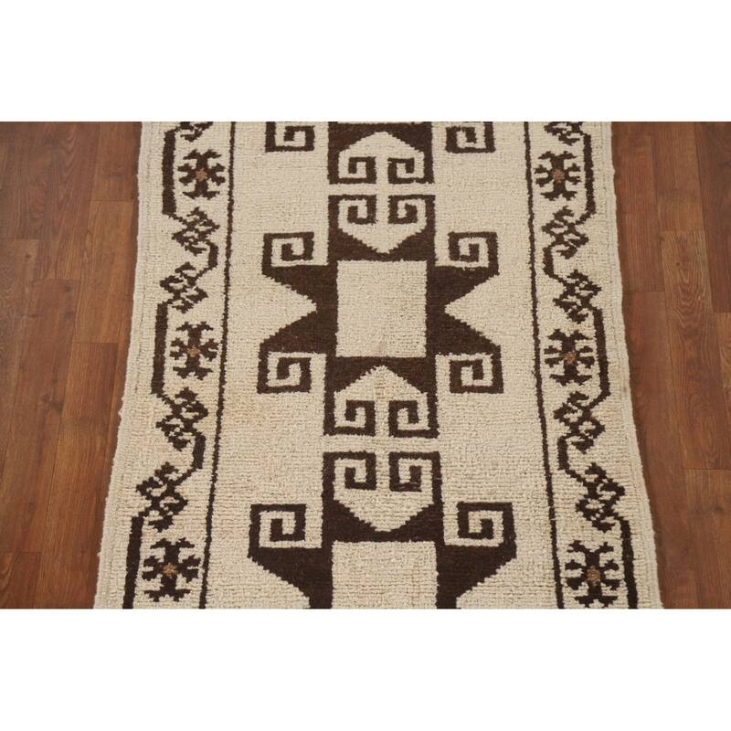 Anatolian Runner Rug Handmade Wool Carpet - 3'0"x 11'9"