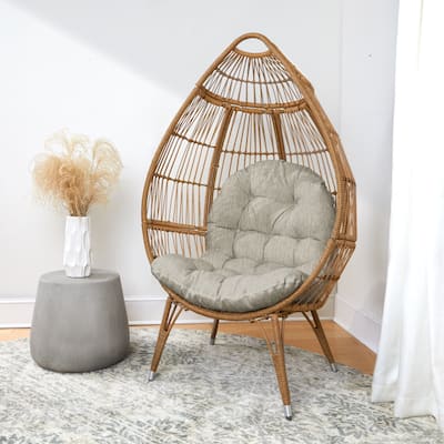 Sorra Home Indoor Textured Egg Chair Replacement Cushion (Cushion Only) - 44 in x 27 in x 4 in