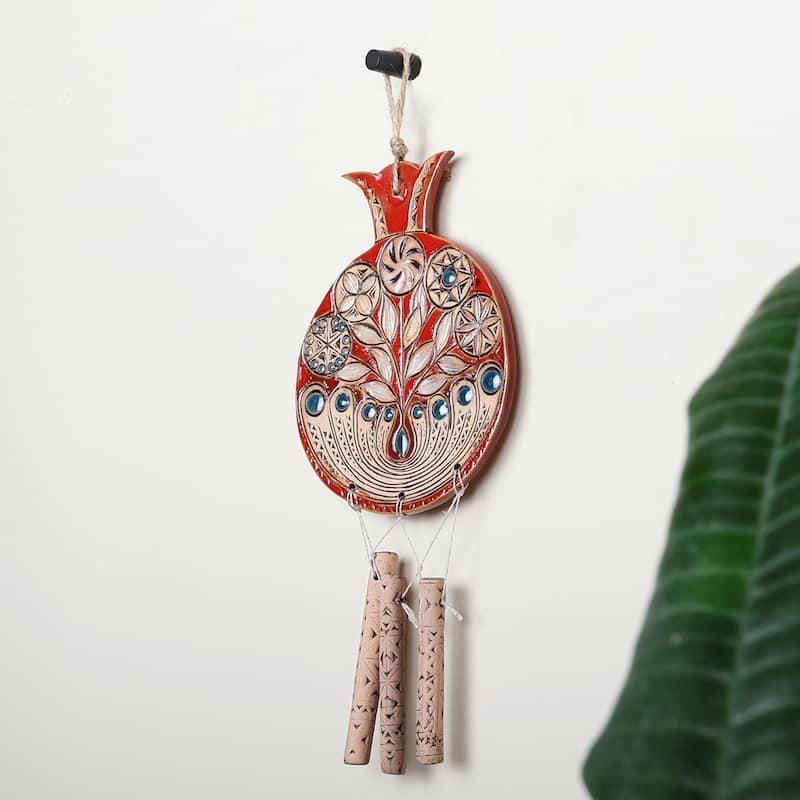Novica Handmade Blessing Rhythms Ceramic Windchime