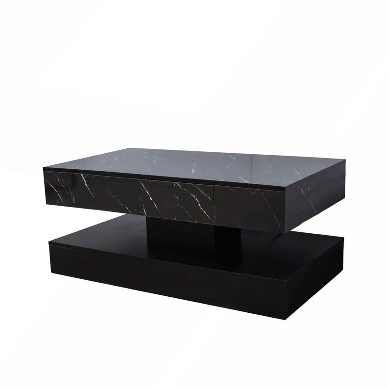 16.93IN High LED Coffee Table with Storage