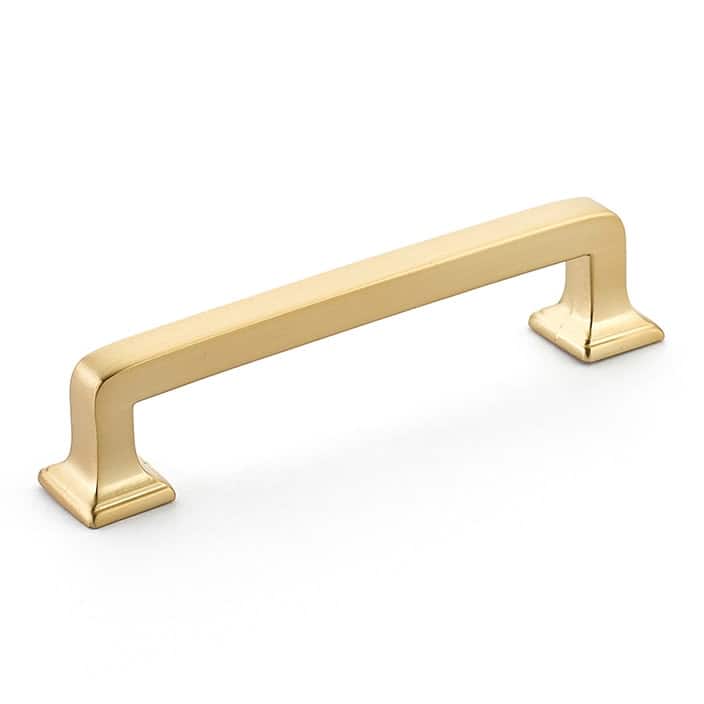 Schaub and Company Menlo Park 4" Center to Center Cabinet Handle - Signature Satin Brass