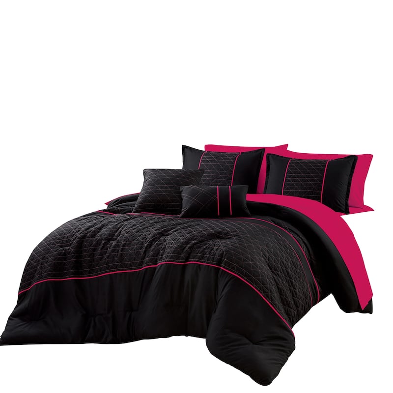 Shatex Niabi 9PC Bedding Comforter Set All-season Reversible Bed in a Bag