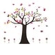 preview thumbnail 2 of 3, Walplus Owl Tree Wall Sticker Peel and Stick DIY Art Nursery Decor