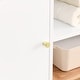 preview thumbnail 6 of 7, Colorblocking Storage Cabinet with Solid Wood Base & feet - White