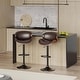 preview thumbnail 68 of 78, Bar Stools Adjustable Height Swivel Faux Leather Armless Barstools