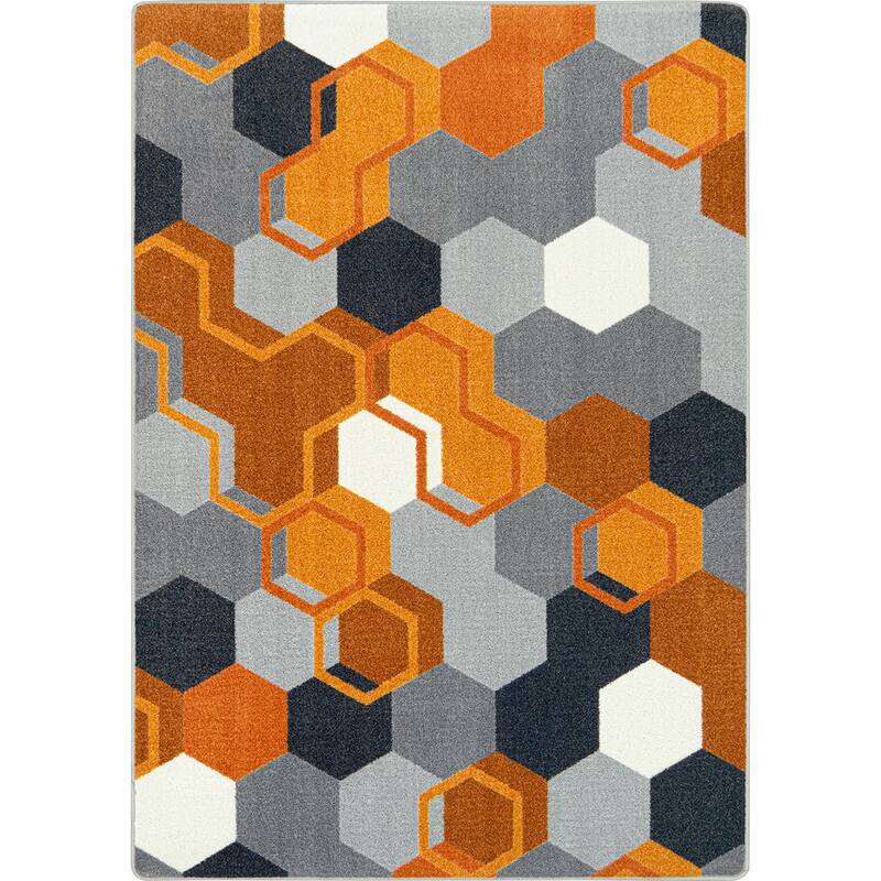 Joy Carpets Kid Essentials Team Up Area Rug - 3'10" x 5'4" - Orange