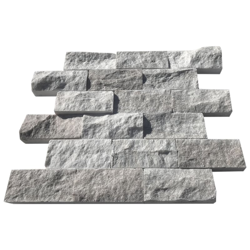 Apex Marble 2" x 4" Split Face Mosaic Tile