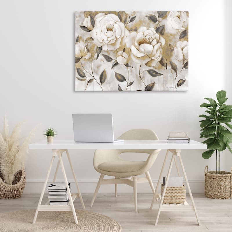 Stupell Warm Neutral Flowers Canvas Wall Art Design By Carol Robinson