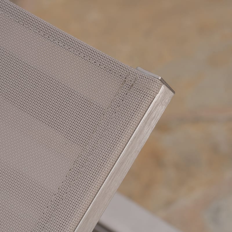 Metten Outdoor Mesh Chaise Lounge (Set of 4) by Christopher Knight Home