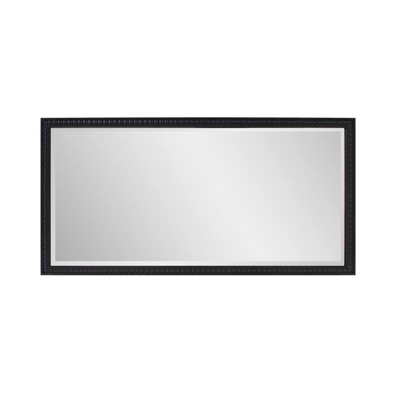 Beaded Dressing Mirror - Black - 54H x 30W x 4D