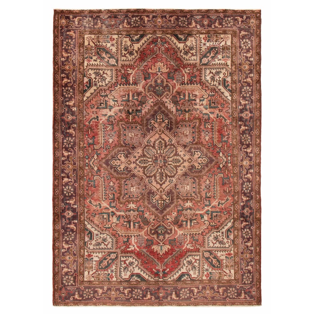 ECARPETGALLERY Hand-knotted Sarabi Red Wool Rug - 7'9 x 11'3