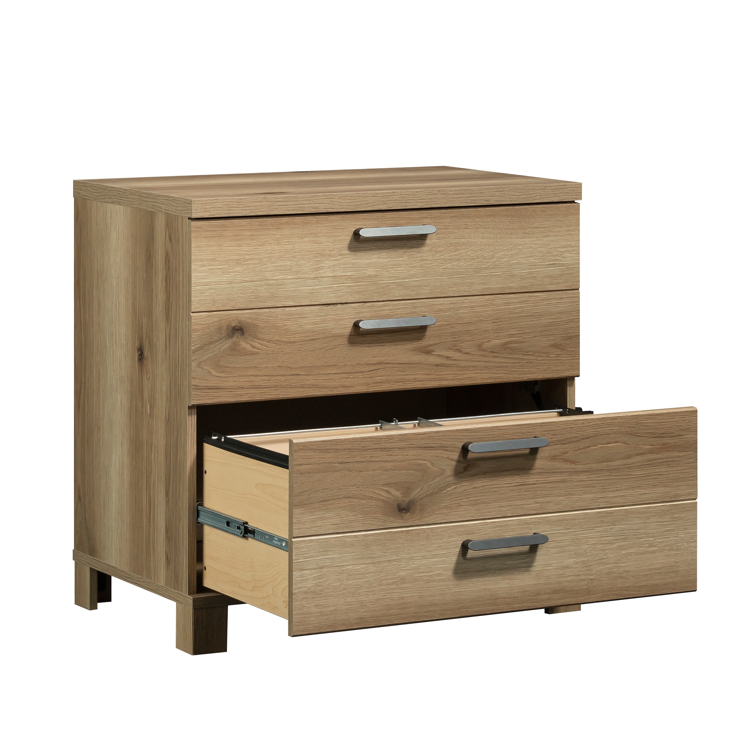 Wood Lateral File with Practical Storage, Brown