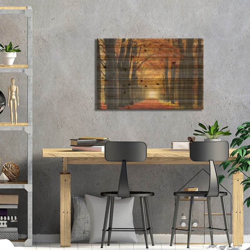 In Love With Fall Again Print On Wood by Lars van de Goor - Multi-Color