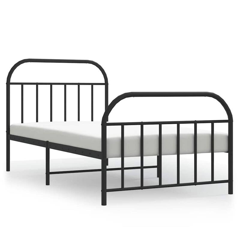 vidaXL 12 Inches Metal Bed Frame No Mattress