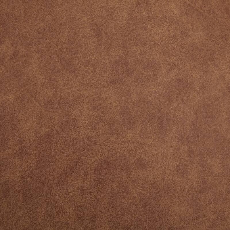 35" Square Brown PU Leather Storage Ottoman with Lift-Top & Soft-Close Lid