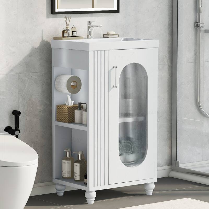 Versatile Bathroom Vanity with Multiple Storage Options