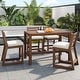 preview thumbnail 2 of 29, Rustic Patio Bar Set, 5-Piece Outdoor Furniture with Ergonomic Chairs and Solid Wood Tabletop