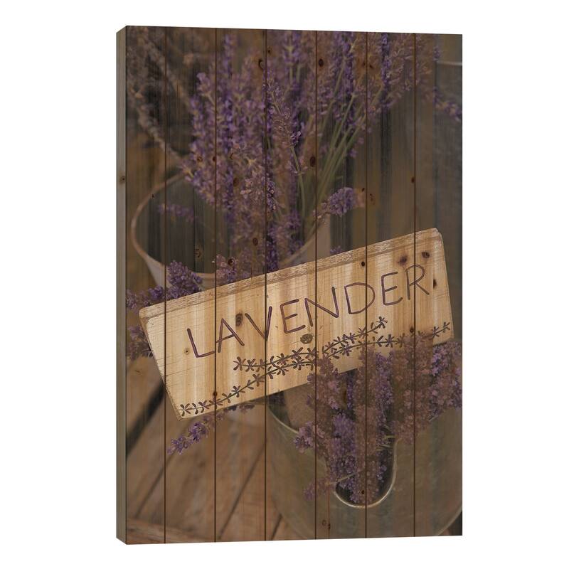 Dried Lavender For Sale, Sequim, Clallam County, Washington, USA Print On Wood by Merrill Images - Multi-Color - 40x26x1.5