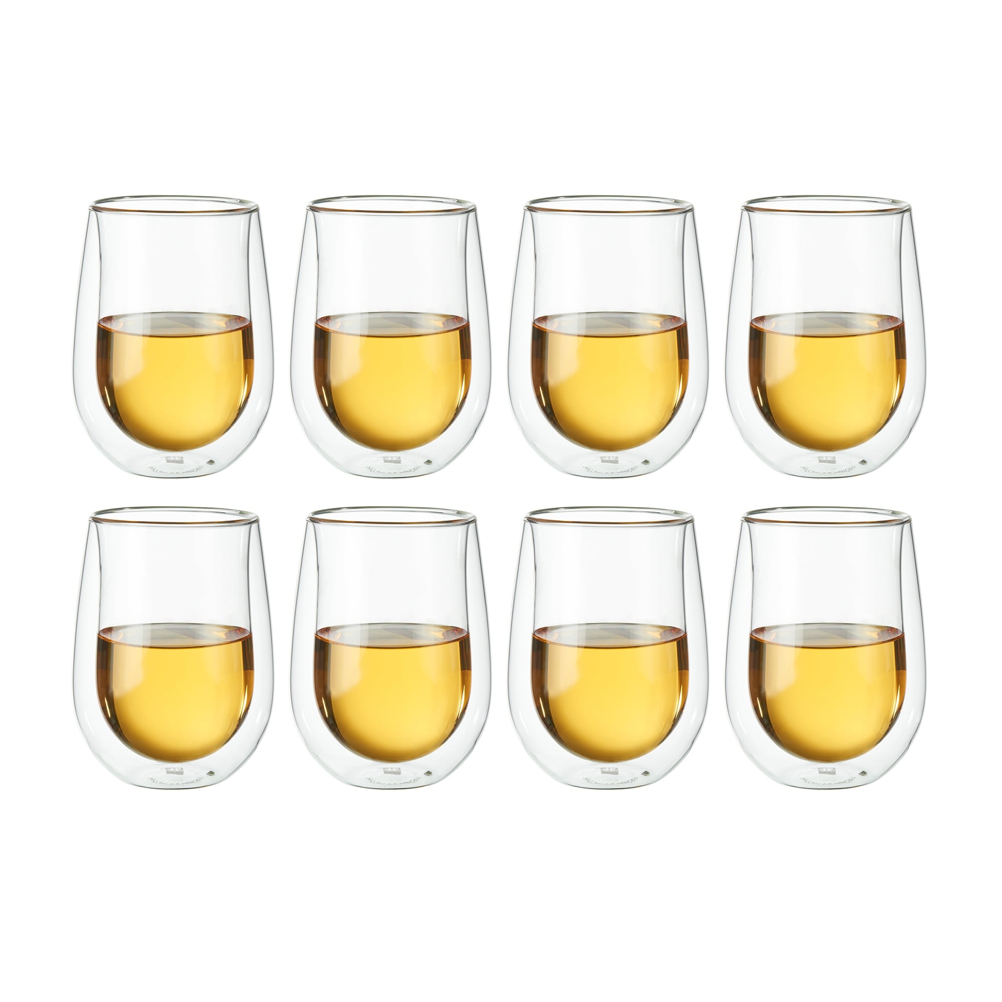 ZWILLING Sorrento 8-pc Double-Wall White Wine Stemless Glass Set - 8