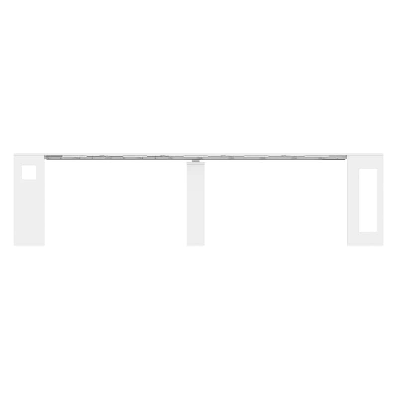 120" Extending Console Table to Writing Desk, Solid Pine Wood Space-Saving Desk Slim Entryway Table for Small Spaces Table