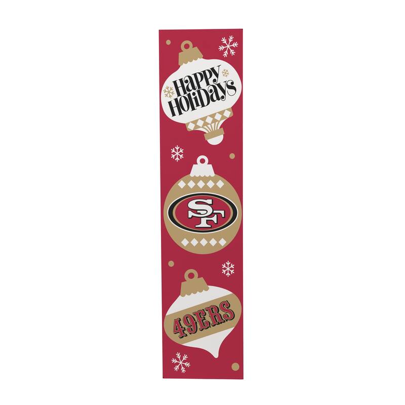 47" Double Sided Seasonal Porch Leaner, San Francisco 49ers - 47" x 11.25"