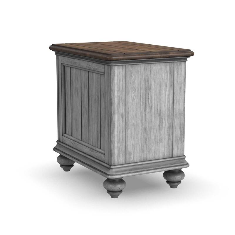 Plymouth Brown Wood Chairside Table by Flexsteel - 16" x 23" x 23"
