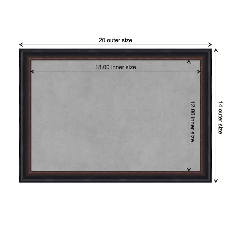 Amanti Art Salon Scoop Red Black Framed Magnetic Board - Board Size 18x12
