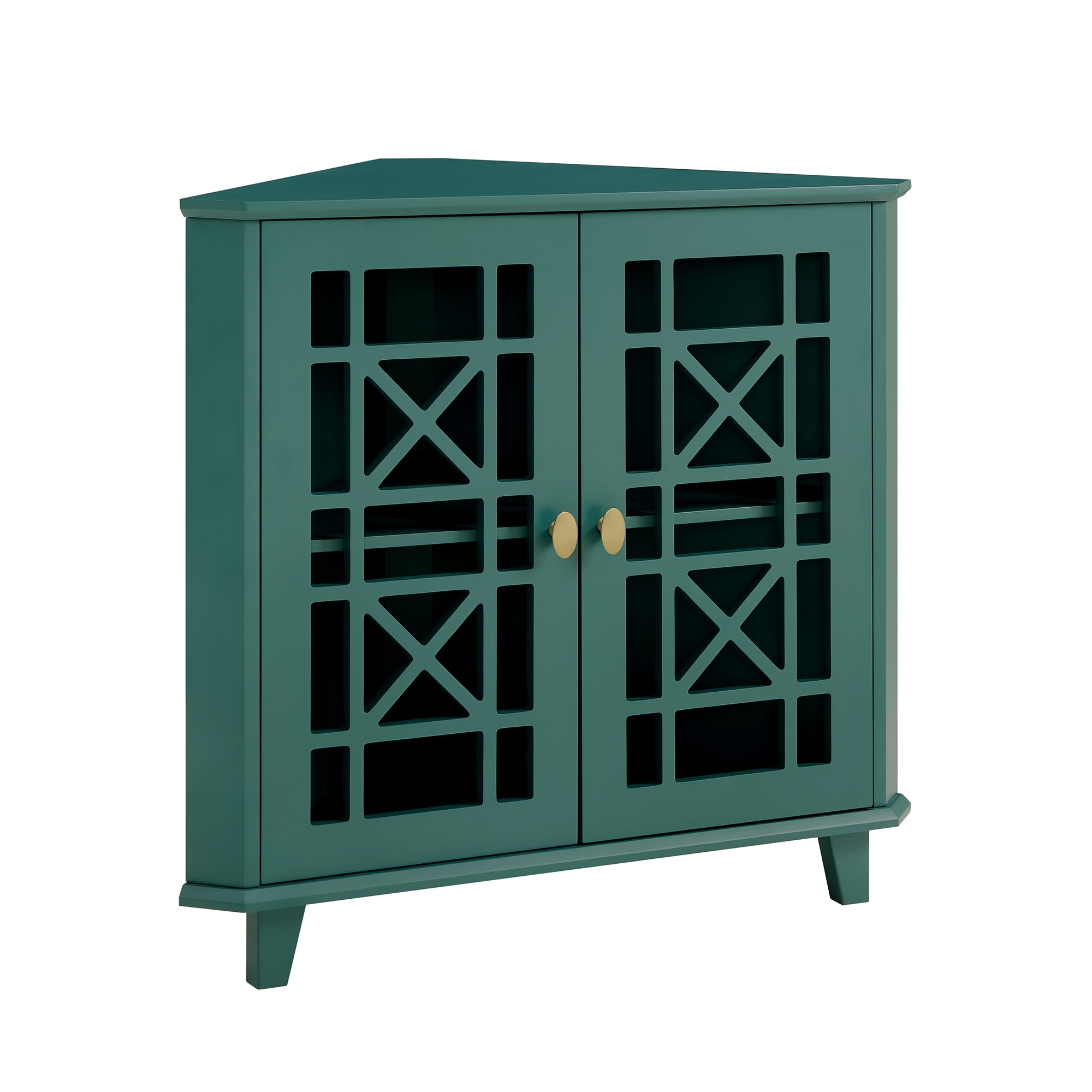 Copper grove loches fretwork corner accent cabinet hotsell
