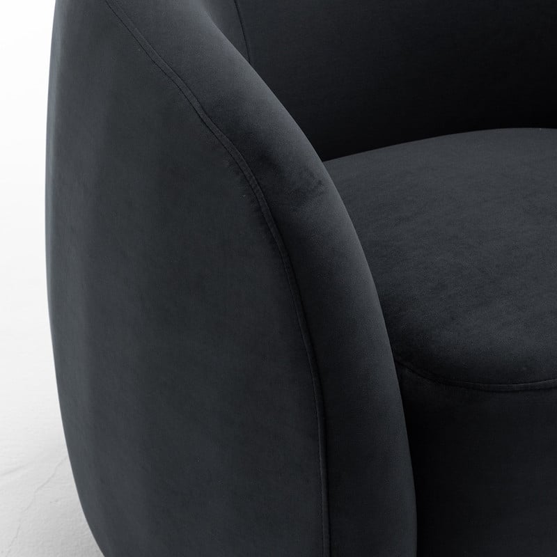 SEYNAR Modern Glam Velvet Upholstered 360 Degree Swivel Accent Armchair Set of 2