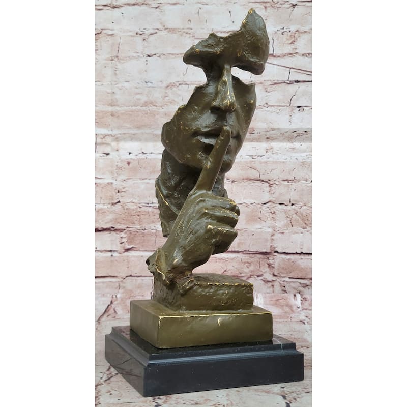 Abstract Silence Bronze Sculpture – Dali Modern Art Decor
