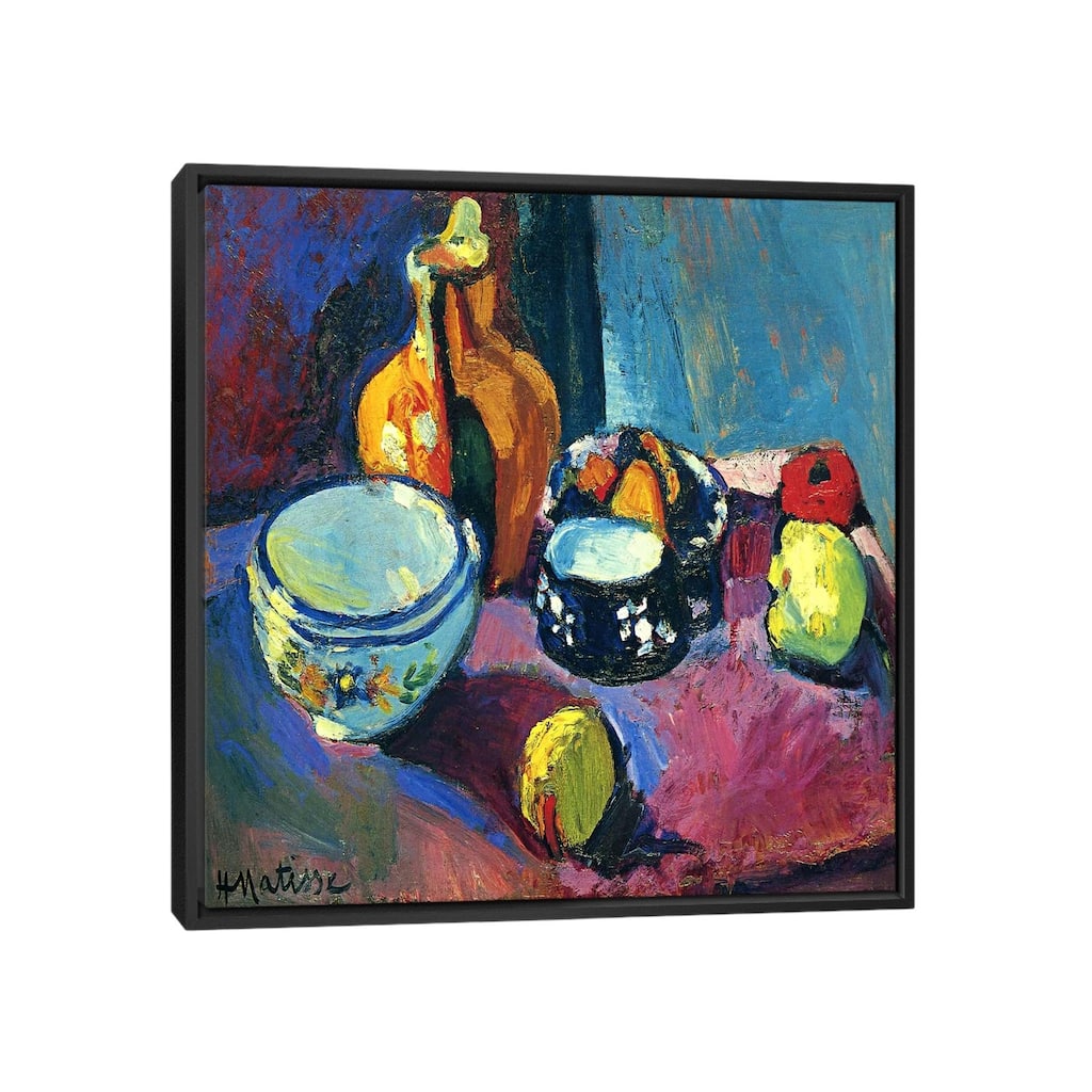 iCanvas "Dishes & Fruit" by Henri Matisse Framed Canvas Print